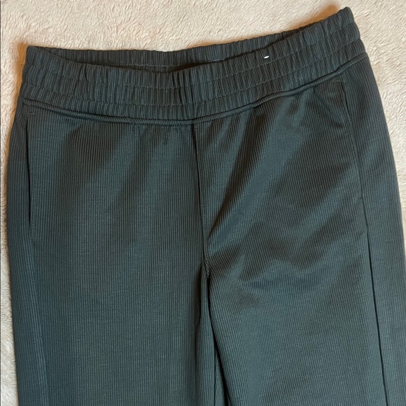 NWOT Spyder Green Gray Pinstriped Casual Wide Leg Pants Elasticized Waist sz M - Picture 2 of 9